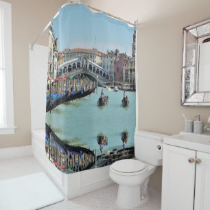 ldp RIALTO BRIDGE - Venice - Canal Grande Shower Curtain