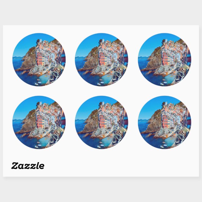ldp RIOMAGGIORE - Cinque Terre - Classic Round Sticker (Sheet)