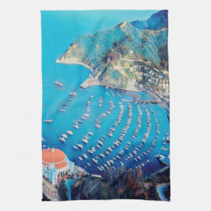 ldp SANTA CATALINA Island - California - harbour Tea Towel