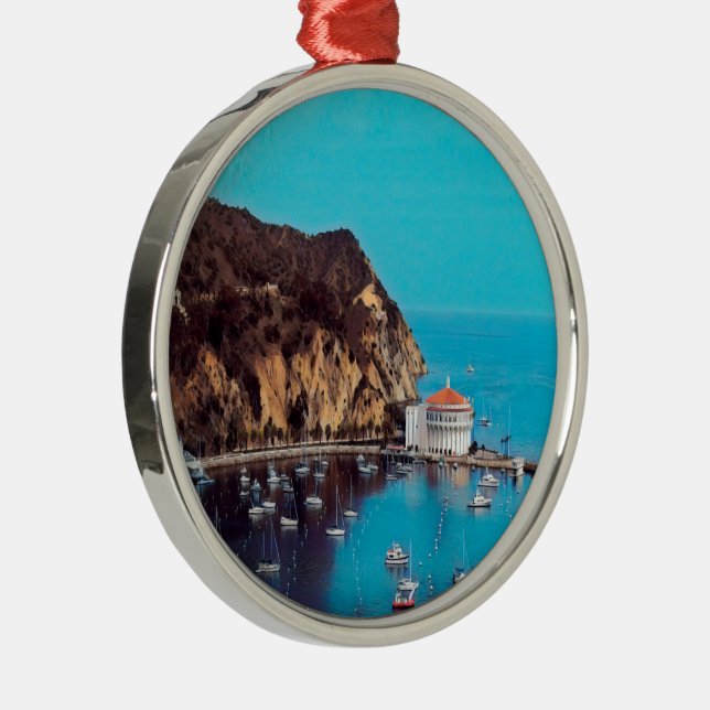 ldp SANTA CATALINA ISLAND - harbour - Metal Tree Decoration (Right)
