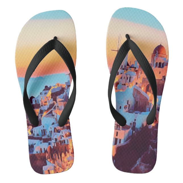 ldp SANTORINI - panorama - by nigth - Jandals (Footbed)