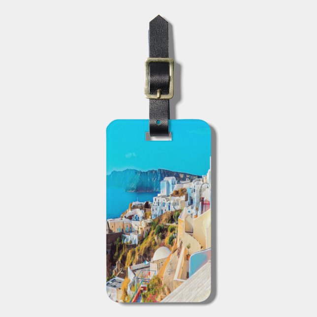 ldp SANTORINI - panorama - Luggage Tag (Front Vertical)