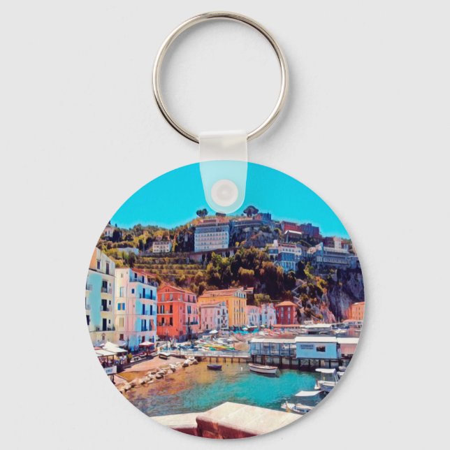 ldp SORRENTO - panorama - beach - Key Ring (Front)
