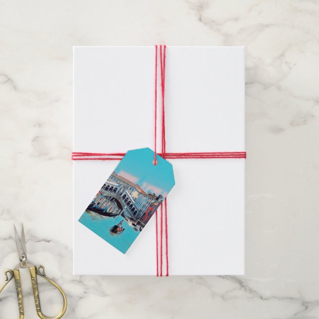 ldp VENICE - gondolas - rialto - Gift Tags (With Twine)