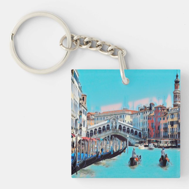 ldp VENICE - gondolas - rialto - Key Ring (Front)