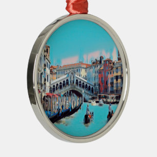 ldp VENICE - gondolas - rialto - Metal Tree Decoration