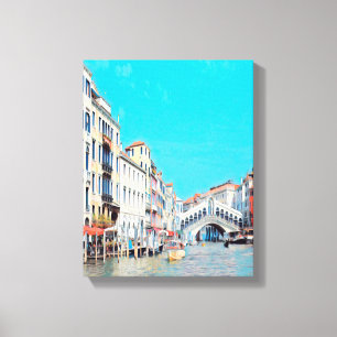 ldp VENICE - Grand Canal - Rialto beach - Canvas Print