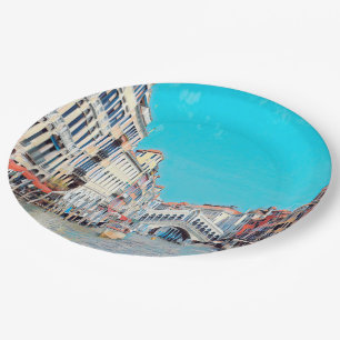 ldp VENICE - Grand Canal - Rialto beach - Paper Plate