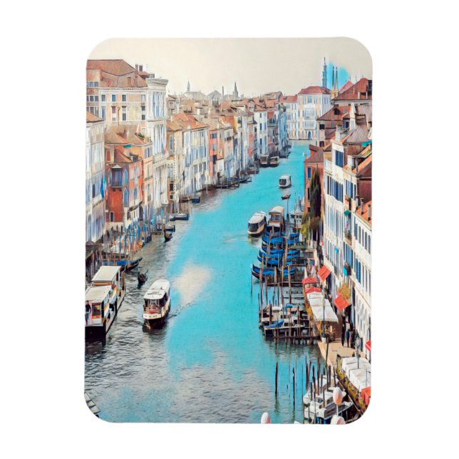 ldp VENICE - View of the Grand Canal from Rialto Magnet (Vertical)