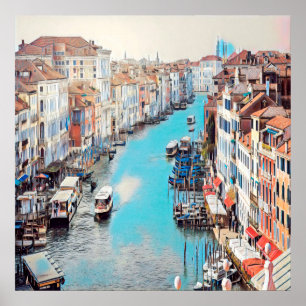 ldp VENICE - View of the Grand Canal from Rialto Poster