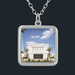 lds mesa arizona temple mormon picture silver plated necklace<br><div class="desc">beautiful picture of the mesa temple. perfect for the arizona family.</div>