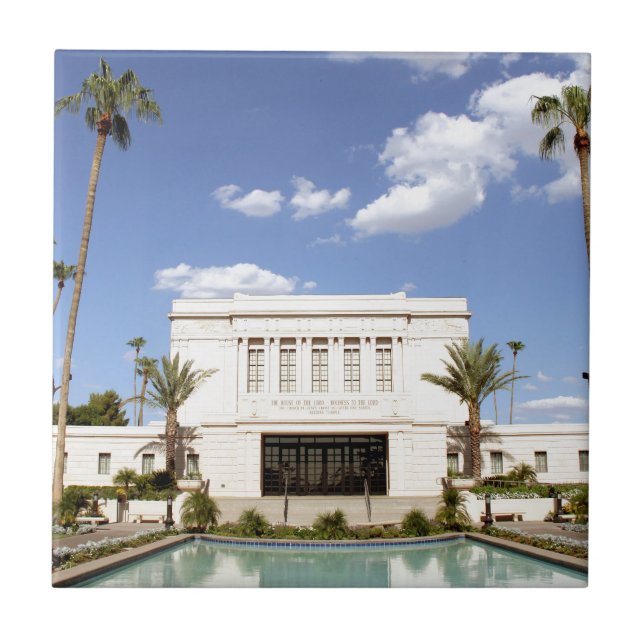 lds mesa arizona temple mormon picture tile (Front)