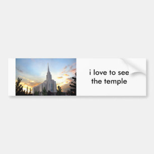 LDS mormon Oquirrh Mountain Utah temple Bumper Sticker