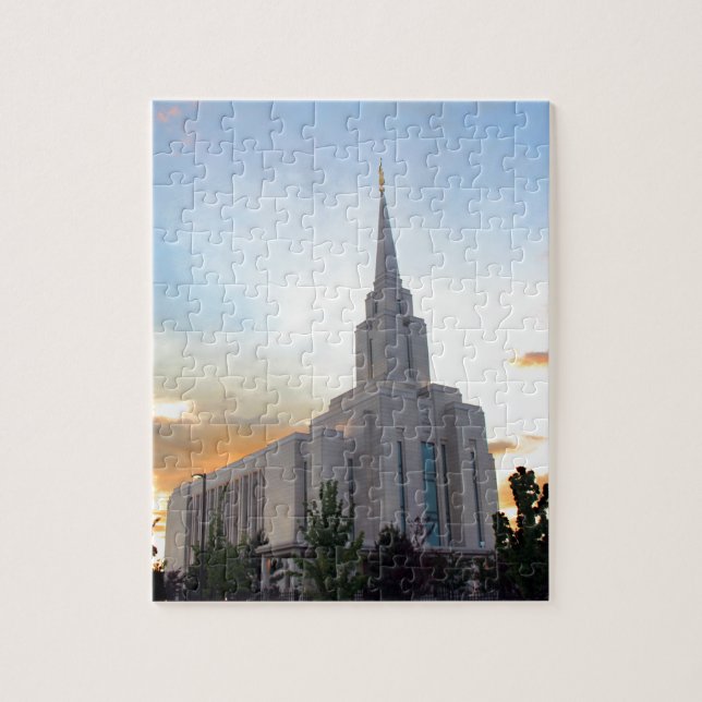 LDS mormon Oquirrh Mountain Utah temple Jigsaw Puzzle (Vertical)