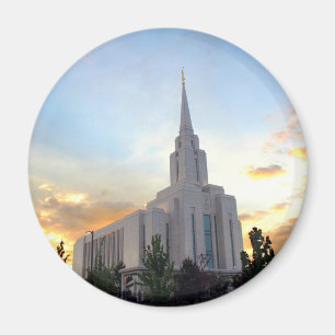 LDS mormon Oquirrh Mountain Utah temple Magnet