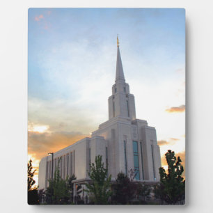 LDS mormon Oquirrh Mountain Utah temple Plaque