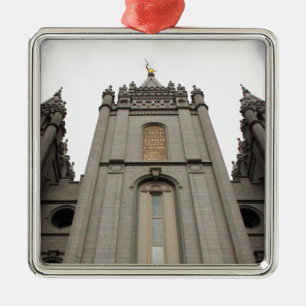 LDS Mormon Salt Lake City Temple photograph Metal Tree Decoration