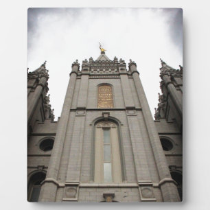 LDS Mormon Salt Lake City Temple photograph Plaque