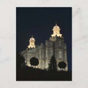 LDS Mormon Temple Logan, Utah Postcard