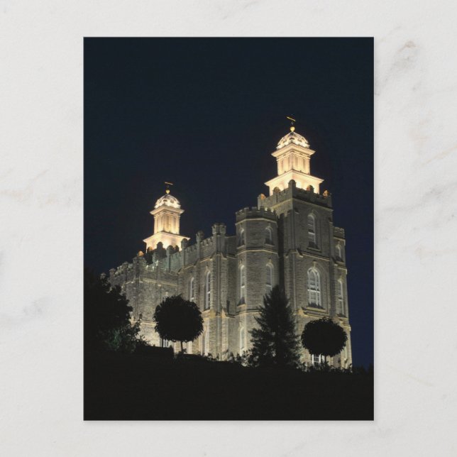 LDS Mormon Temple Logan,  Utah Postcard (Front)