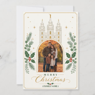 LDS Salt Lake City Temple Merry Christmas Holiday Card