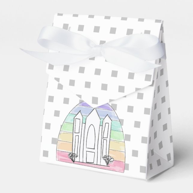 LDS Salt Lake City Temple rainbow sunset mormon  Favour Box (Front Side)