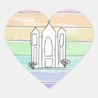 LDS Salt Lake City Temple rainbow sunset mormon