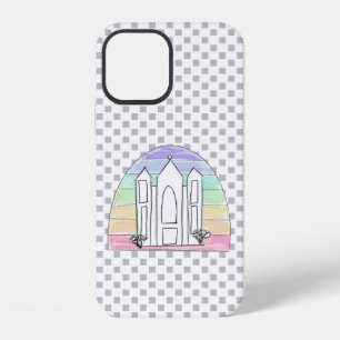 LDS Salt Lake City Temple rainbow sunset mormon iPhone 12 Case