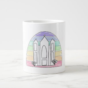 LDS Salt Lake City Temple rainbow sunset mormon  Large Coffee Mug