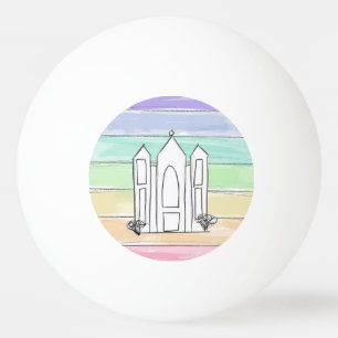 LDS Salt Lake City Temple rainbow sunset mormon  Ping Pong Ball