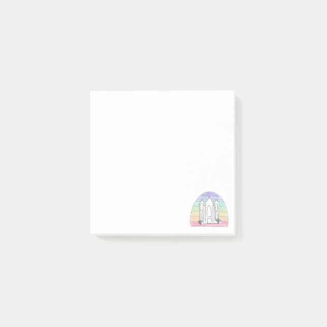 LDS Salt Lake City Temple rainbow sunset mormon  Post-it Notes (Front)