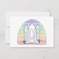 LDS Salt Lake City Temple rainbow sunset mormon