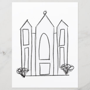 LDS Salt Lake City Temple simple modern mormon