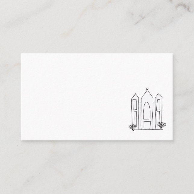 LDS Salt Lake City Temple simple modern mormon  Business Card (Front)