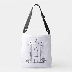 LDS Salt Lake City Temple simple modern mormon Crossbody Bag