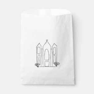 LDS Salt Lake City Temple simple modern mormon Favour Bags