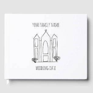 LDS Salt Lake City Temple simple modern mormon Guest Book