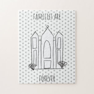 LDS Salt Lake City Temple simple modern mormon Jigsaw Puzzle