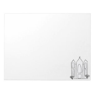 LDS Salt Lake City Temple simple modern mormon  Notepad