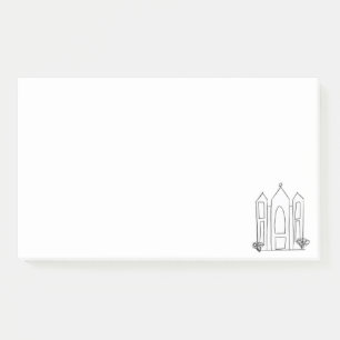 LDS Salt Lake City Temple simple modern mormon  Post-it Notes