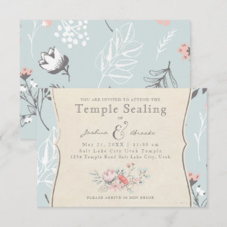 LDS TEMPLE SEALING CARD | Vintage Bicycle Love