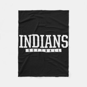 Ldwin Indians Softll Hs  Fleece Blanket