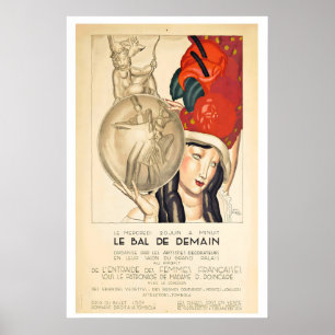 Le Bal De Demain Vintage Art Deco Poster by Jean