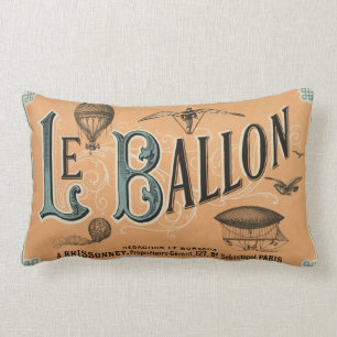 Le Ballon - French aeronautical journal 1883 Lumbar Cushion
