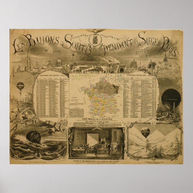 Le Ballons Sortis Pendant le Siege de Paris Poster (Front)