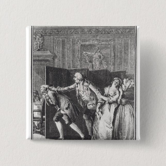 Le Baron chassa Candide du Chateau 15 Cm Square Badge (Front)
