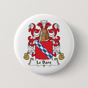 Le Bars Family Crest 6 Cm Round Badge