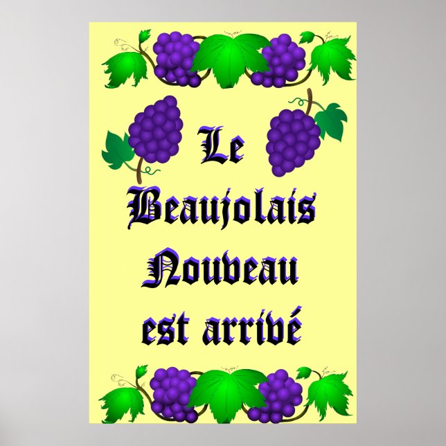 Le Beaujolais Nouveau est arrivé Poster (Front)