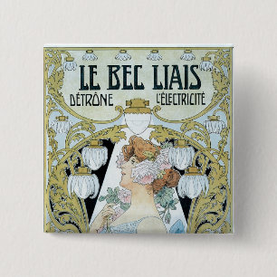 le Bec Lias Dethrone l'Ectricite 15 Cm Square Badge