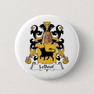 Le Beuf Family Crest 6 Cm Round Badge